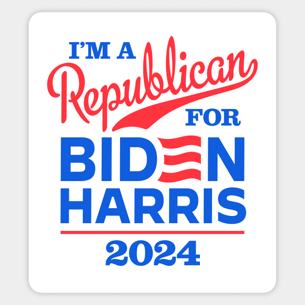 I'm a Republican For Biden 2024 Sticker by MotiviTees
